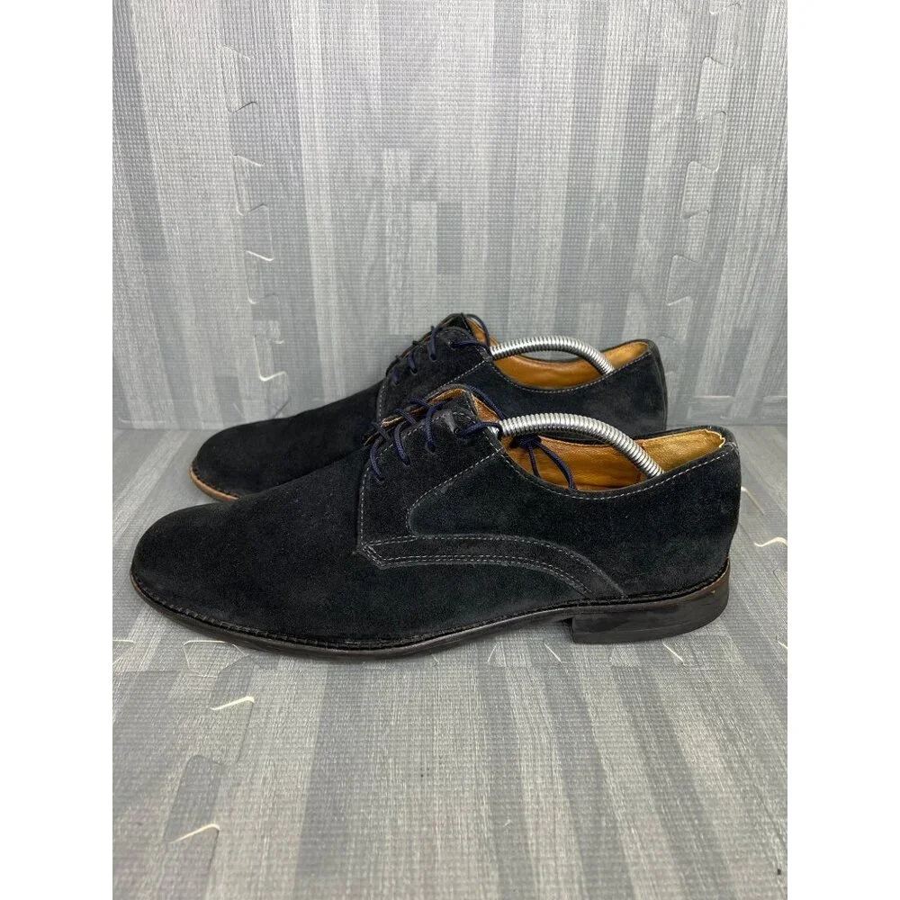 Johnston Murphy Oxford size 10 Mens Black Suede Dress Shoes
